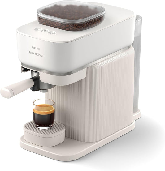 Philips Baristina Espresso Machine – 16 Bar Pressure, Fresh Bean Brewing, Natural White - Excellent Condition