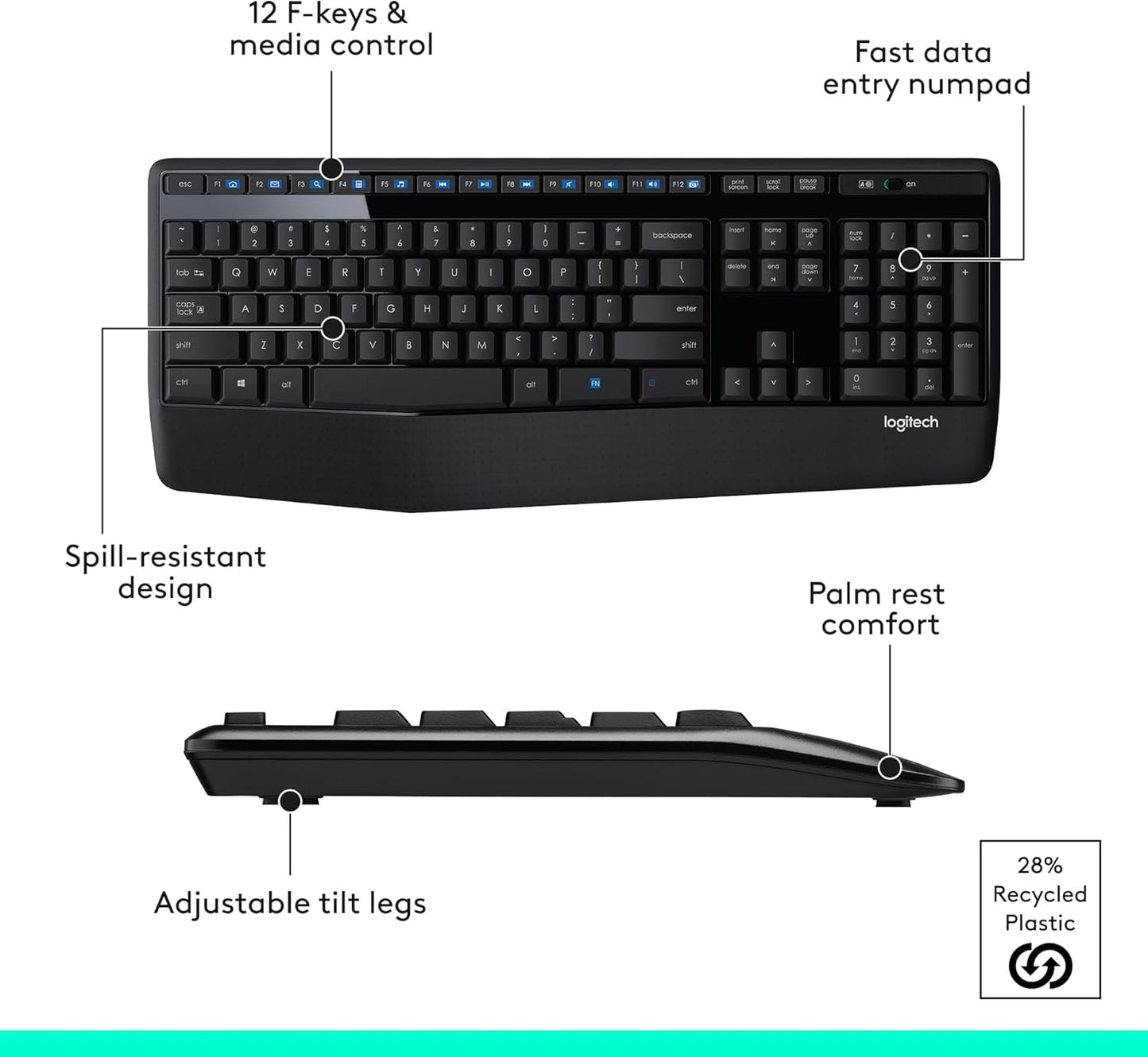 Logitech MK345 Wireless Keyboard and Mouse Combo - New Condition