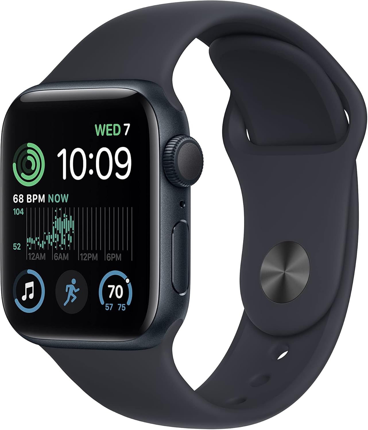 Apple Watch SE (2nd Gen) (GPS, 40mm) - Midnight Aluminum Case with Midnight Sport Band, S/M - New Condition