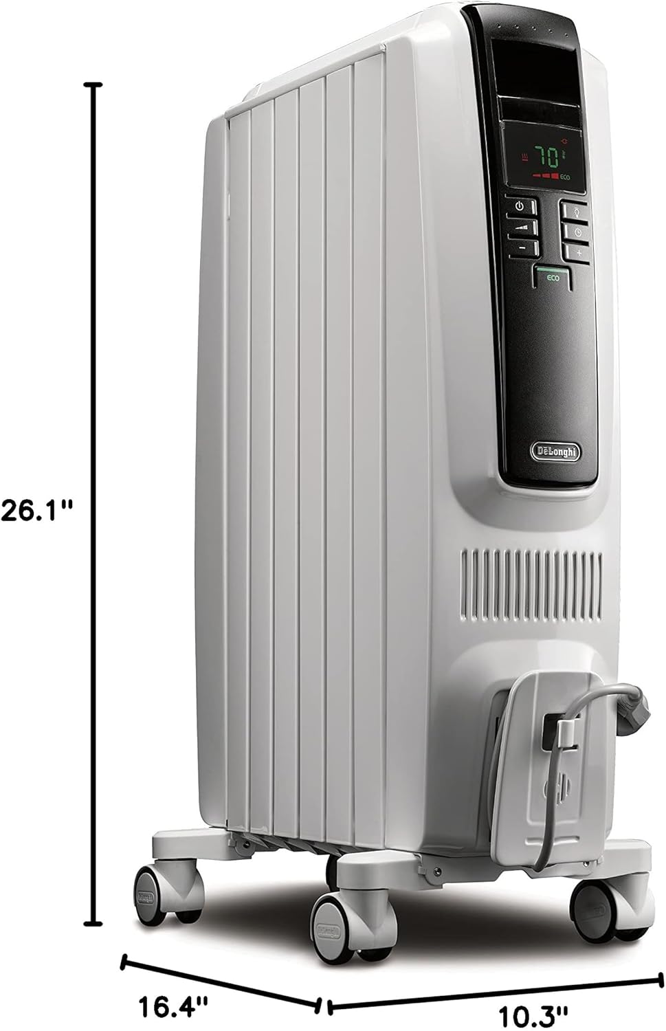 DeLonghi 11-Fin Oil Filled Radiator Heater with Digital Timer & LED Display - New Condition