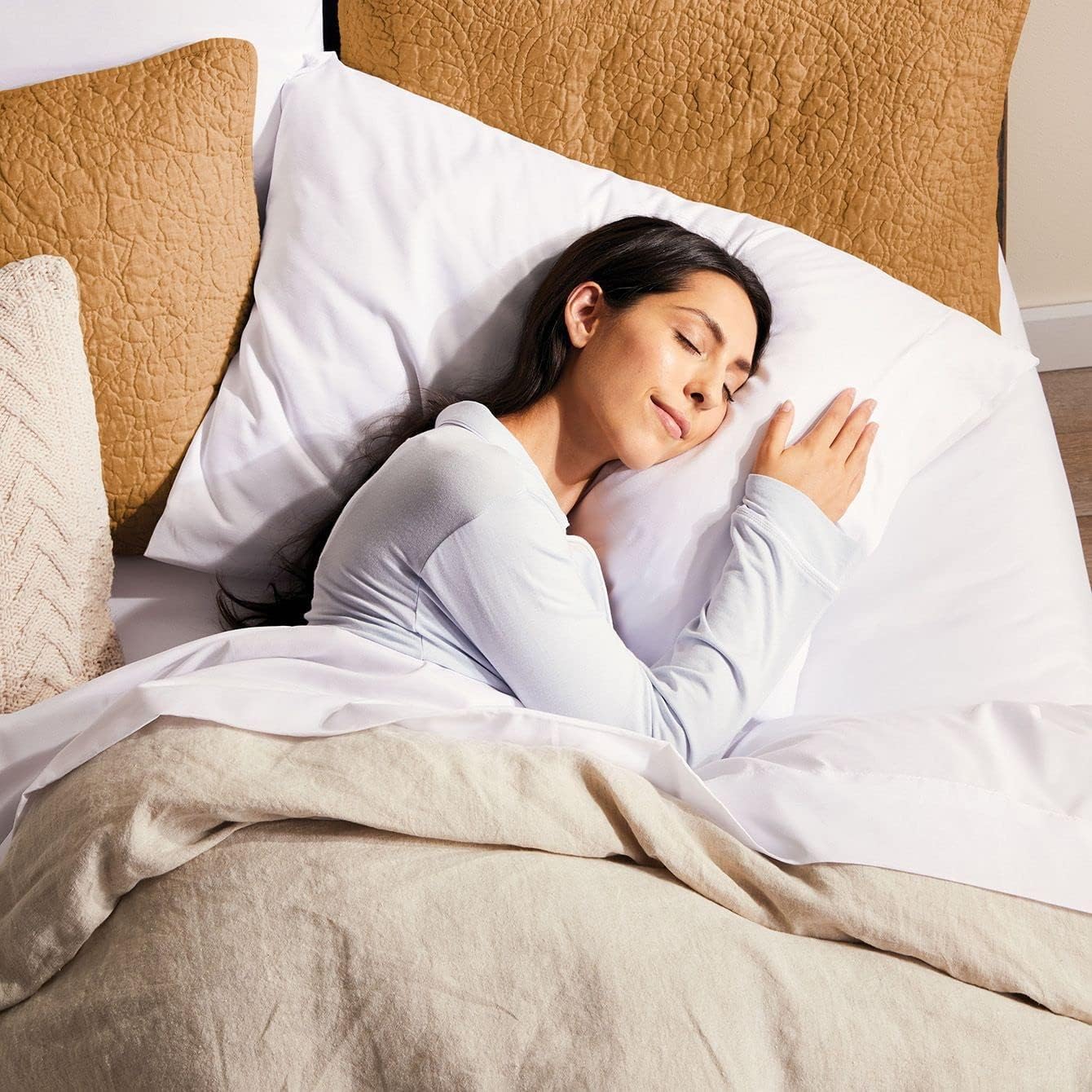 Sunbeam Sleep Perfect Quilted Electric Blanket Queen – Fully Fitted Dual Control - Excellent Condition