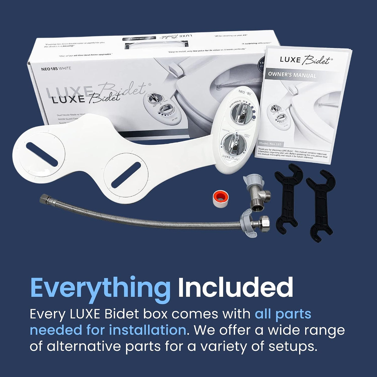 LUXE Bidet Neo 185 Dual Wash Bidet Attachment - New Condition