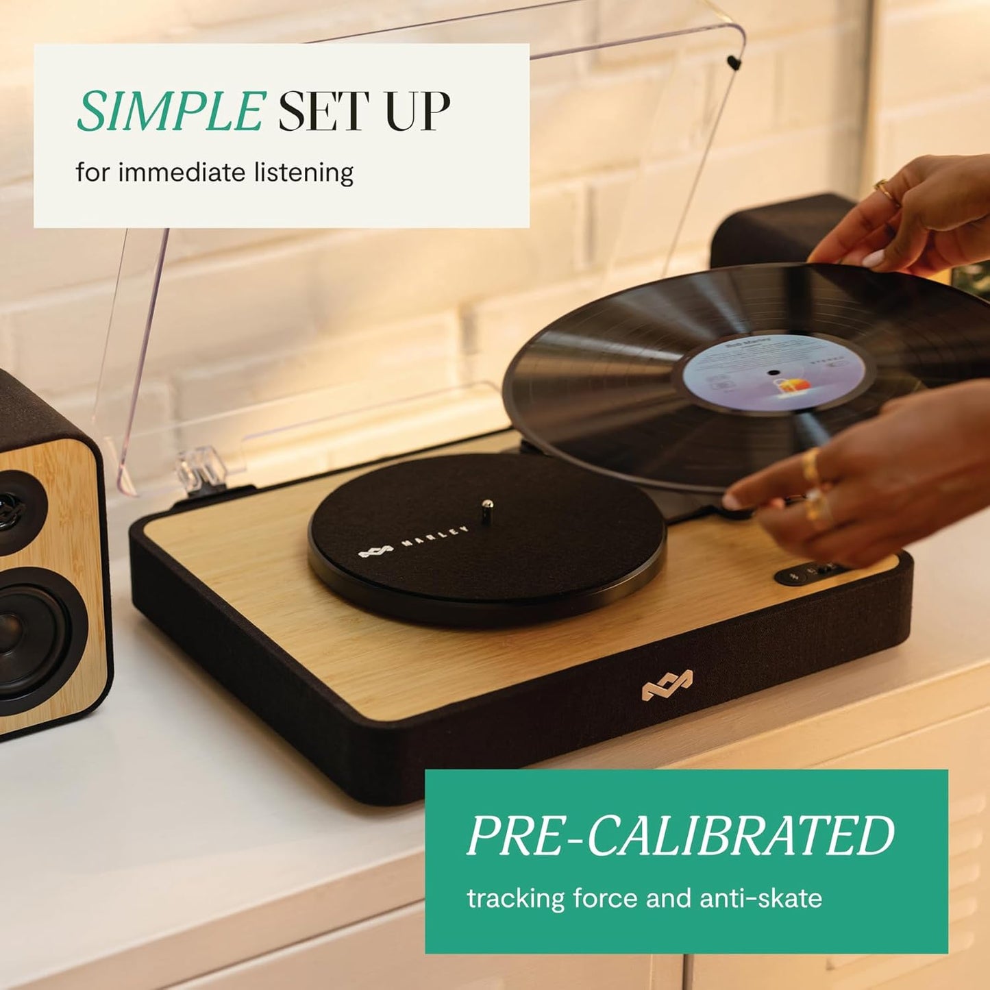 House of Marley Revolution Wireless Turntable with Speakers - New Condition