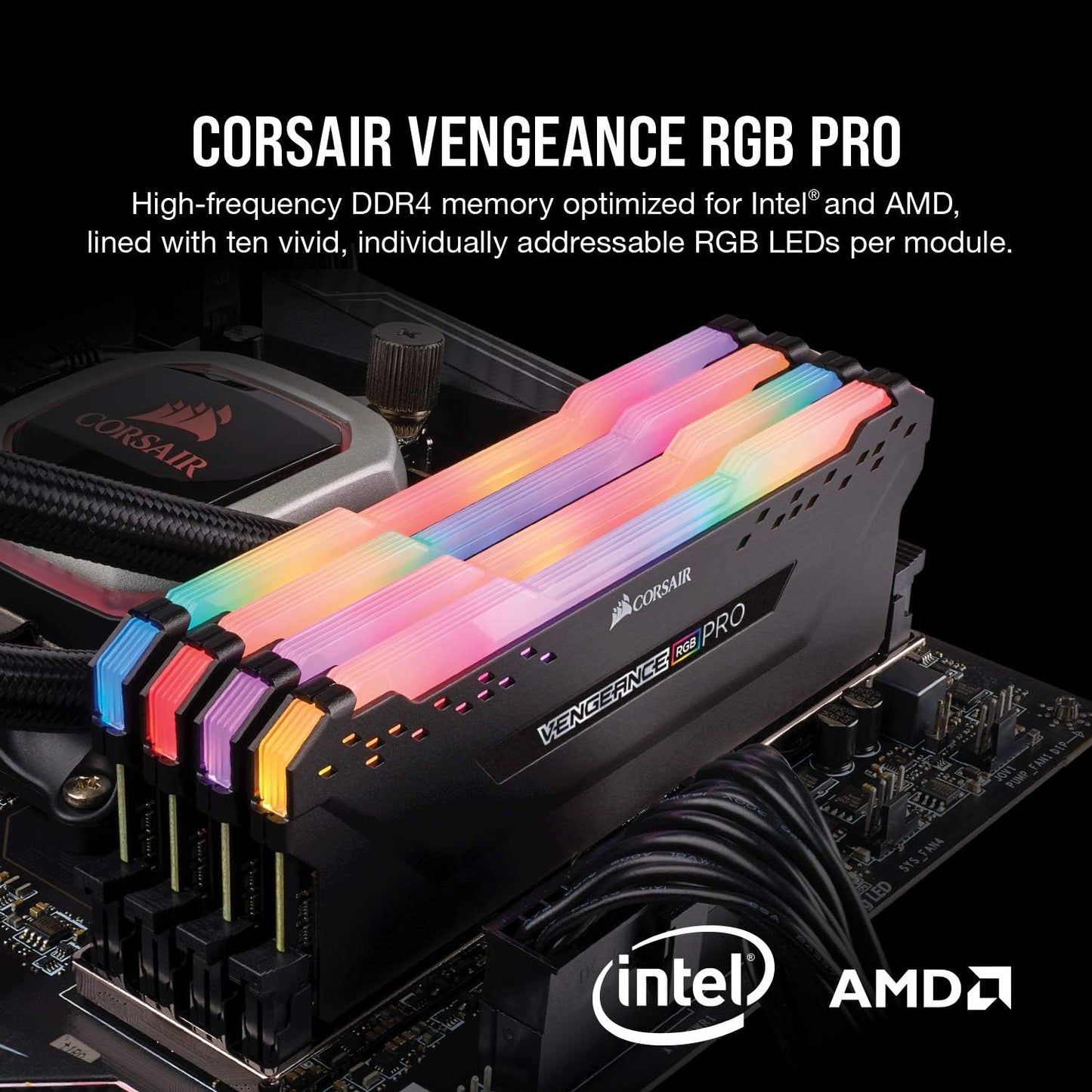 CORSAIR Vengeance RGB PRO DDR4 RAM 32GB (2x16GB) 3200MHz CL16 Black - New Condition