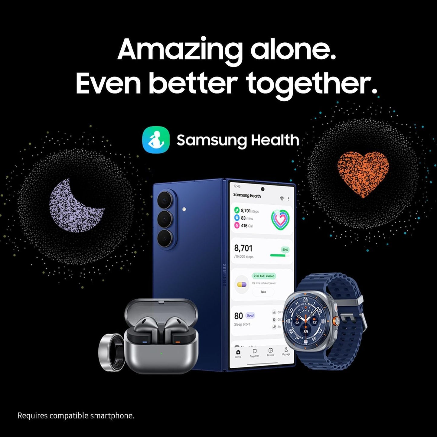 Samsung Galaxy Watch Ultra AI Smart Watch, Health Monitoring Fitness Tracking, 47mm LTE Titanium Silver - Excellent Condition