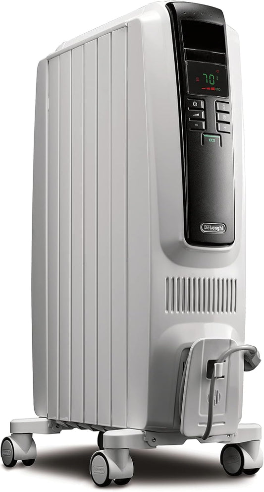 DeLonghi 11-Fin Oil Filled Radiator Heater with Digital Timer & LED Display - New Condition