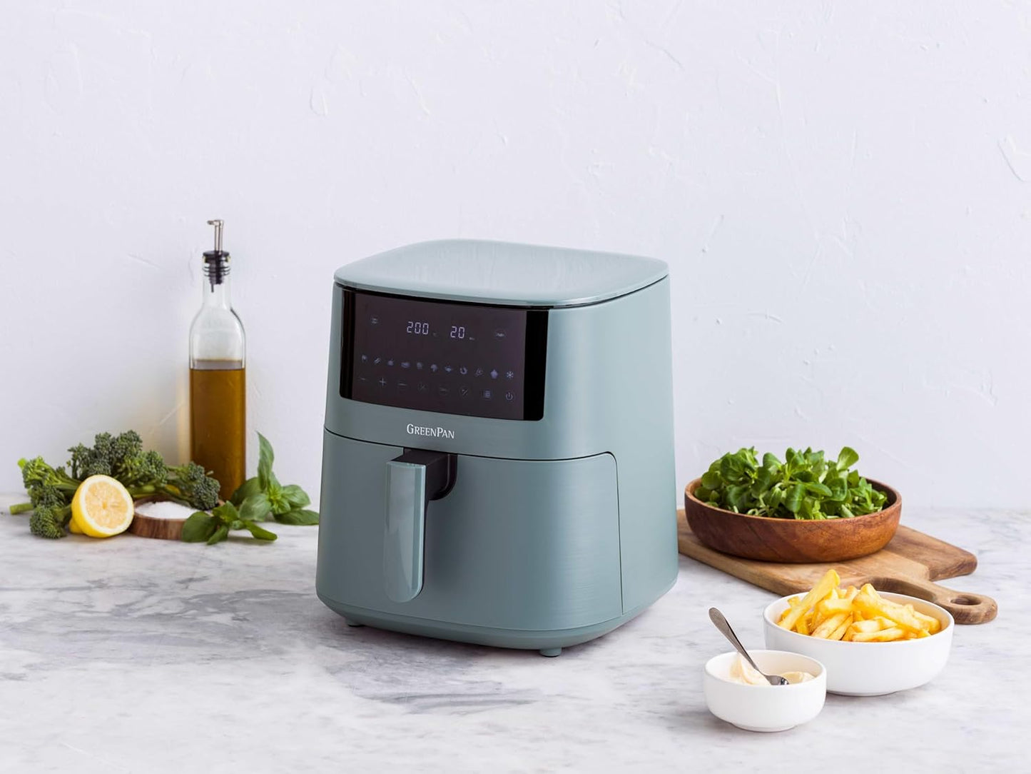 GreenPan Bistro XXL 7.2L Air Fryer – Smokey Sky Blue - Excellent Condition