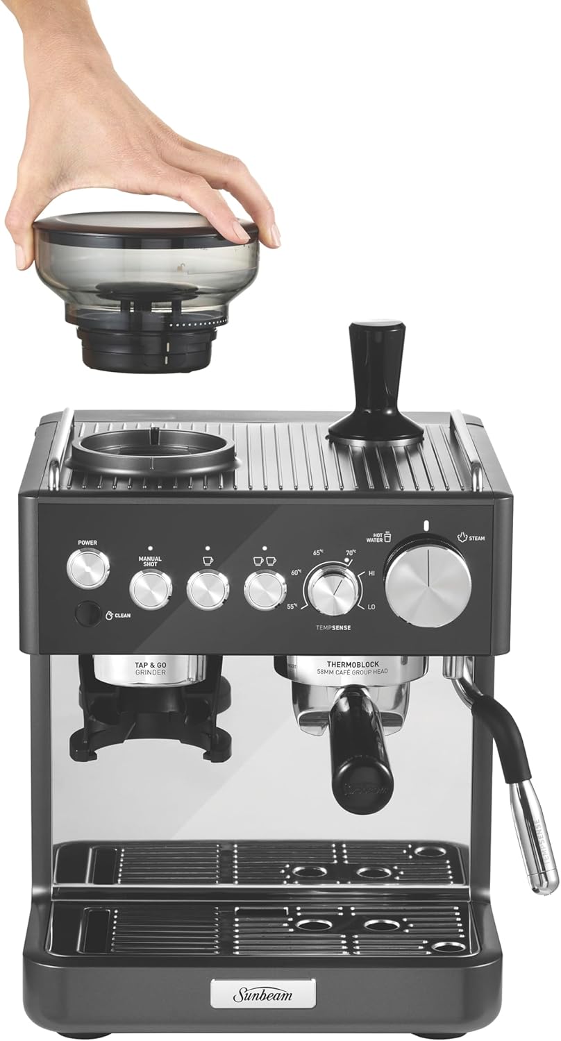Sunbeam Origins Sense Espresso Machine with Built-In Grinder - Graphite - Excellent Condition