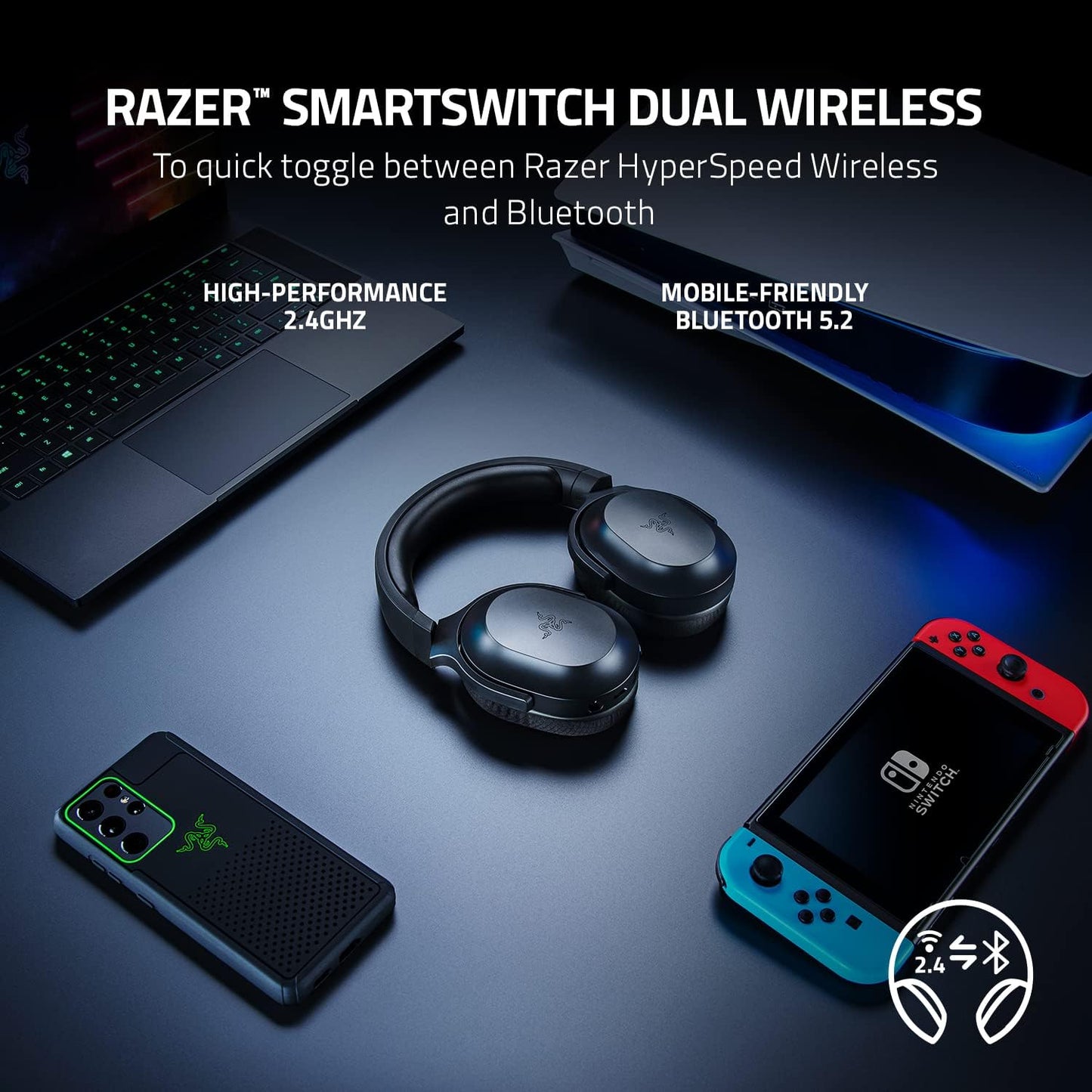 Razer Barracuda X Wireless Gaming Headset Black - New Condition