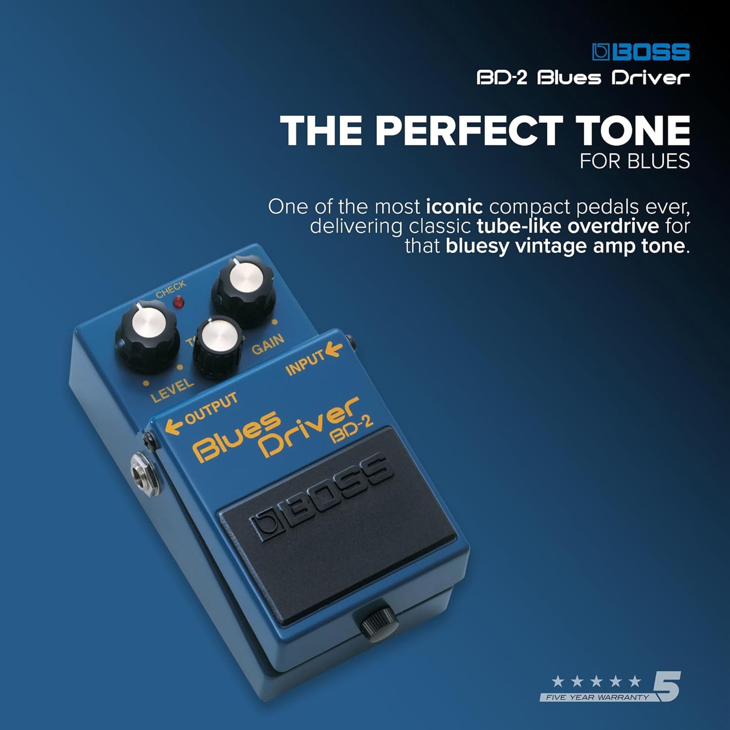 Boss BD-2 Blues Driver Compact Pedal - New Condition