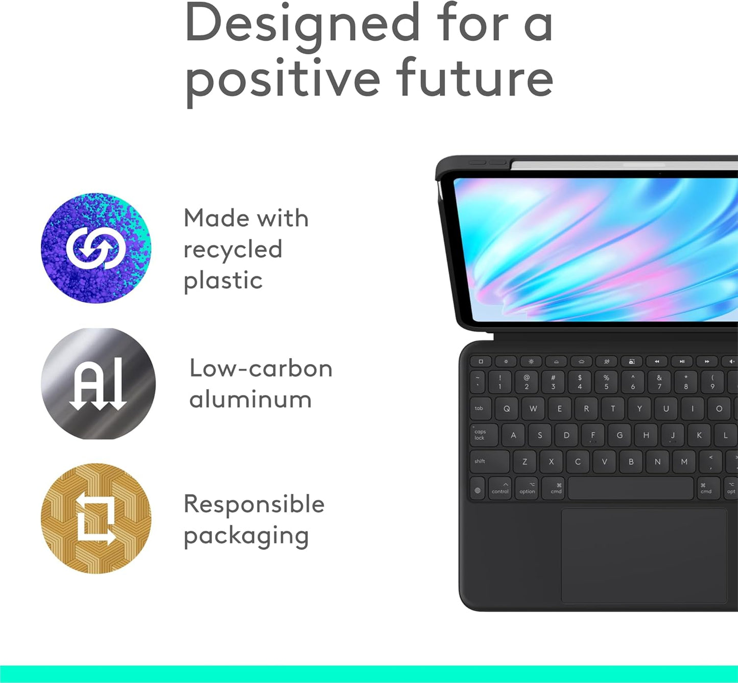 Logitech Combo Touch Keyboard Case for iPad Air 11-inch (M2, M3 & 5th Gen) - New Condition