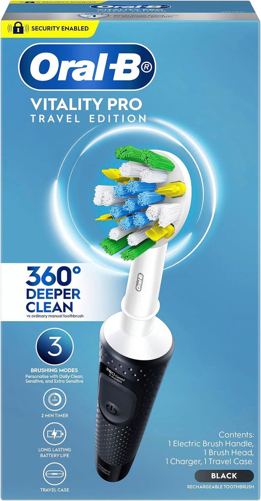 Oral-B Vitality Pro Deep Clean Electric Toothbrush with Travel Case – Black - New Condition