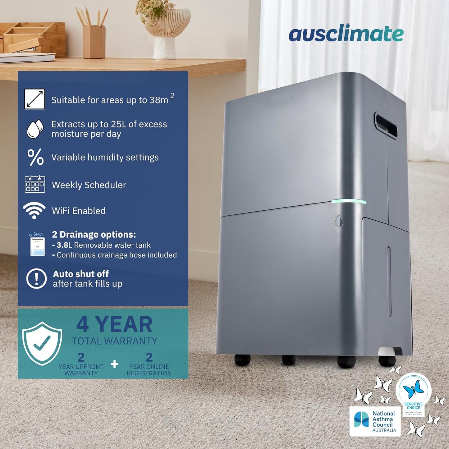 Ausclimax Medium 25L Dehumidifier - Excellent Condition