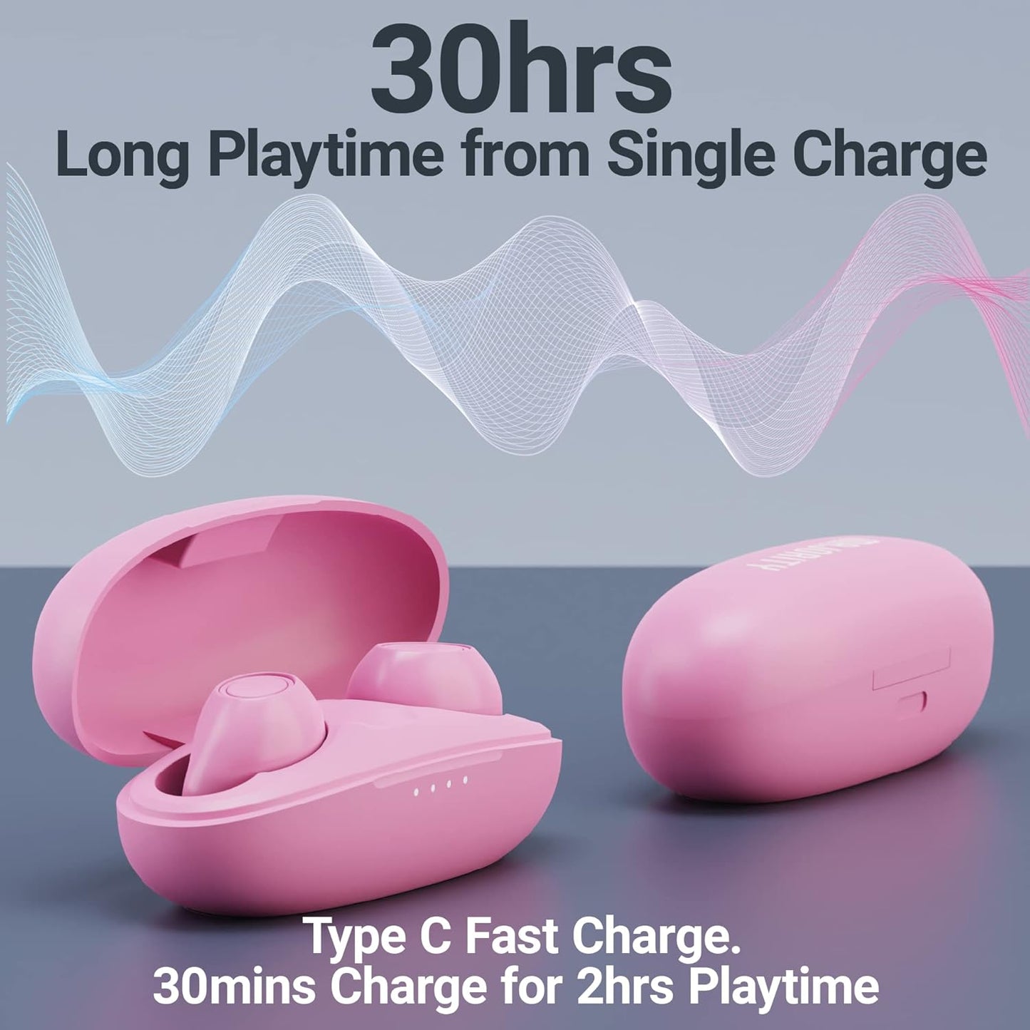 Majority Tru Bio TWS Earphones - Pink - New Condition