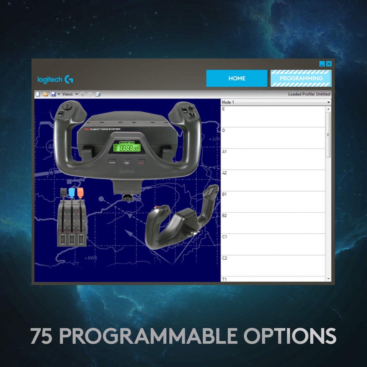 Logitech G PRO Flight Yoke System – Flight Simulation Controller - Good Condition