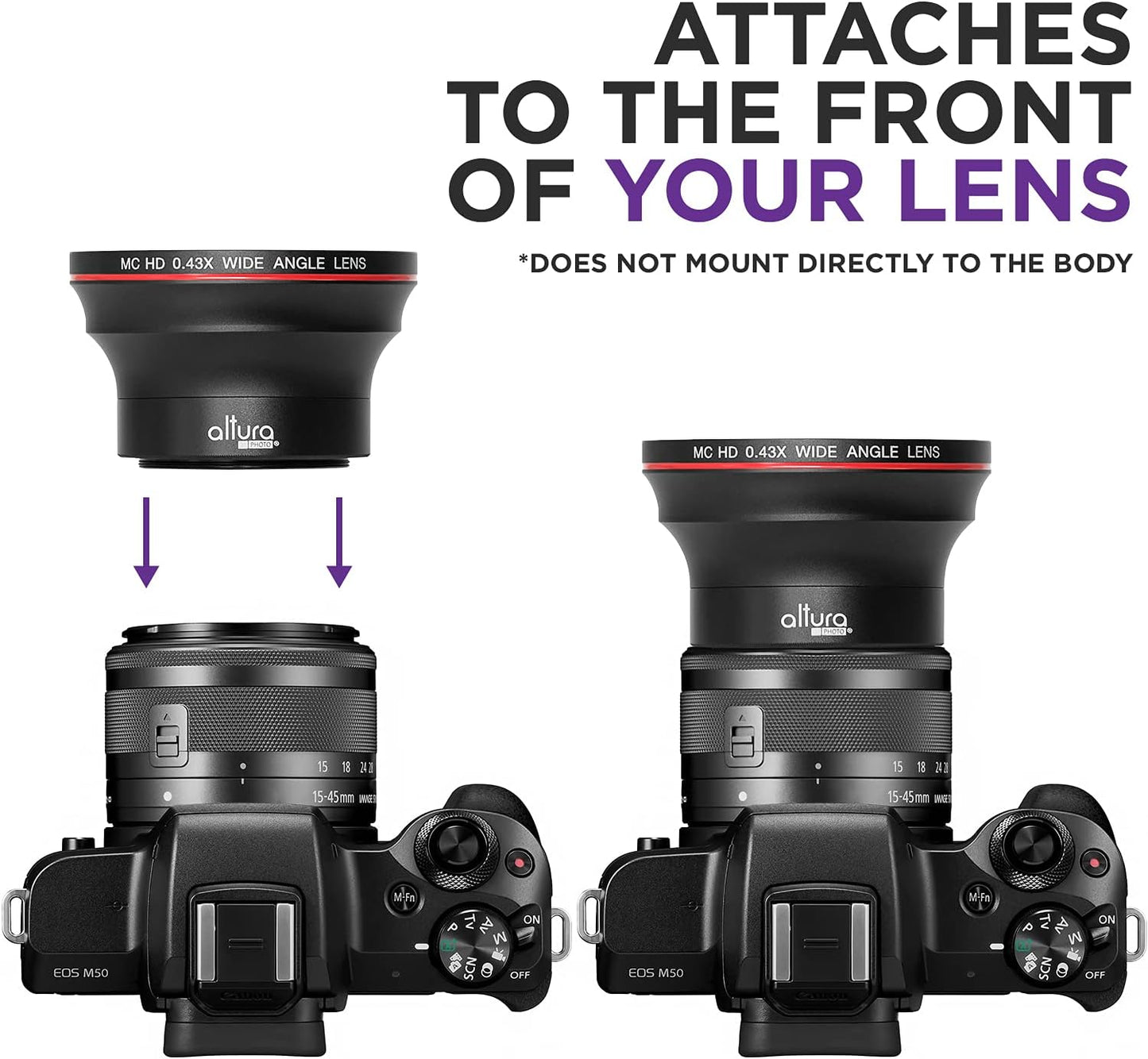 Altura Photo 49mm 0.43x Professional HD Wide Angle Lens with Macro for Mirrorless Cameras - New Condition