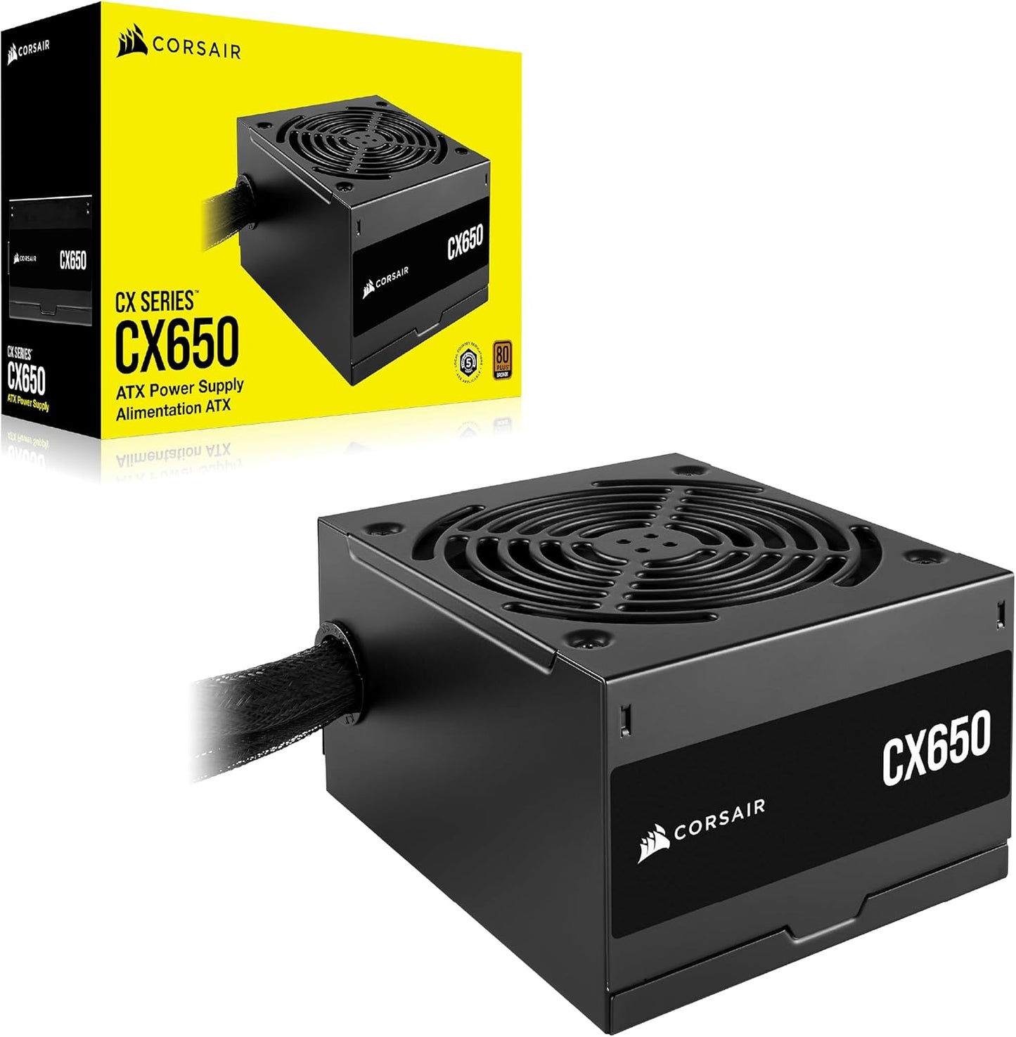 CORSAIR CX650 Power Supply – 650W Bronze - Excellent Condition