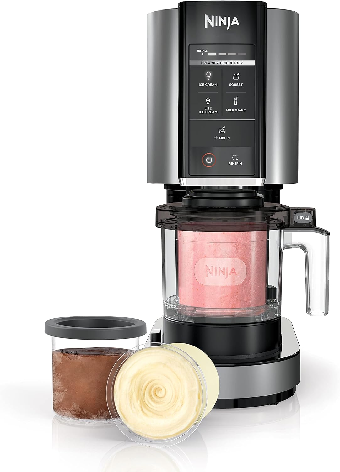 Ninja CREAMi Ice Cream Maker, Frozen Dessert Machine, Makes Icecream, Gelato, Frozen Yoghurt & More - Excellent Condition
