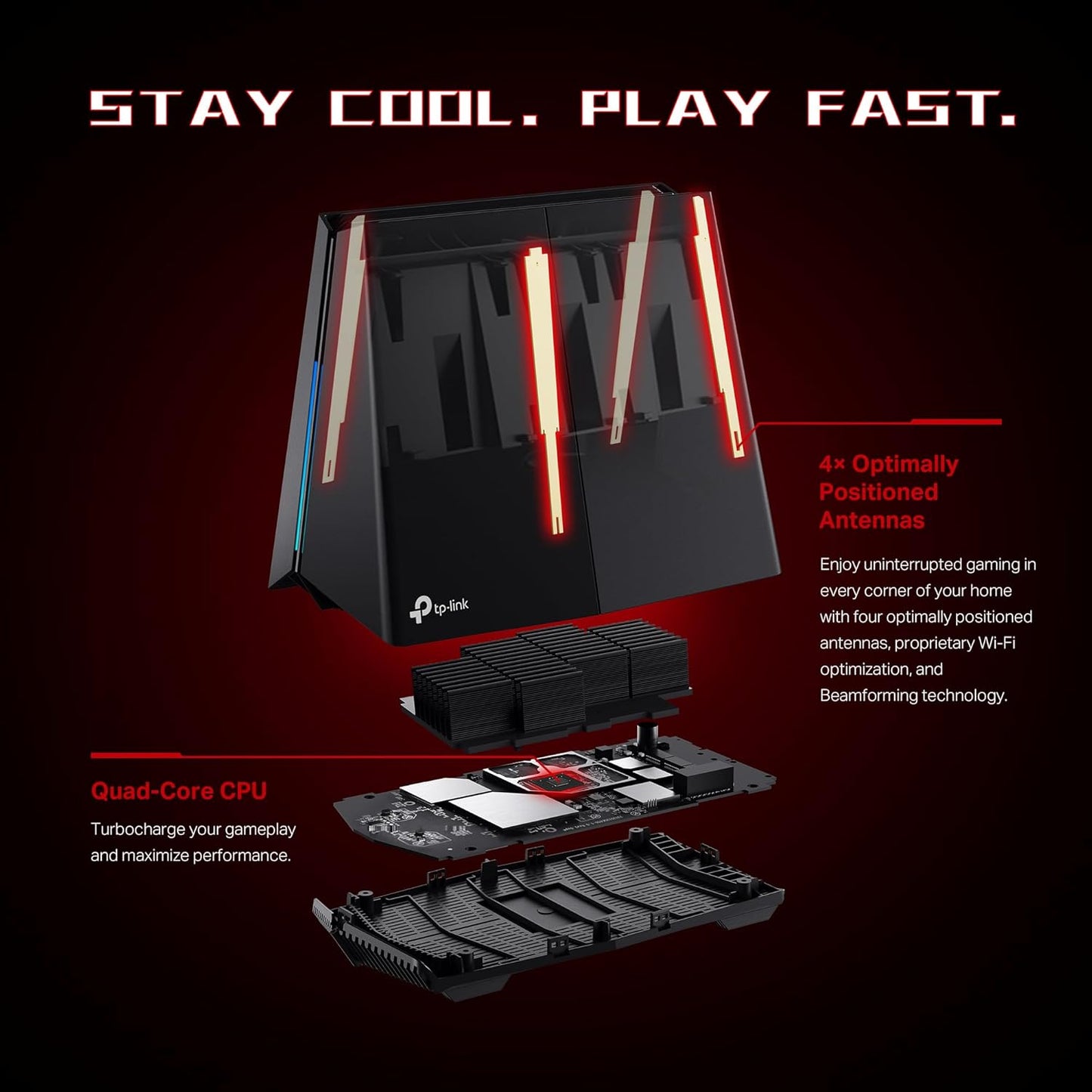 TP-Link Archer GXE75 AXE5400 Tri-Band Wi-Fi 6E Gaming Router - New Condition