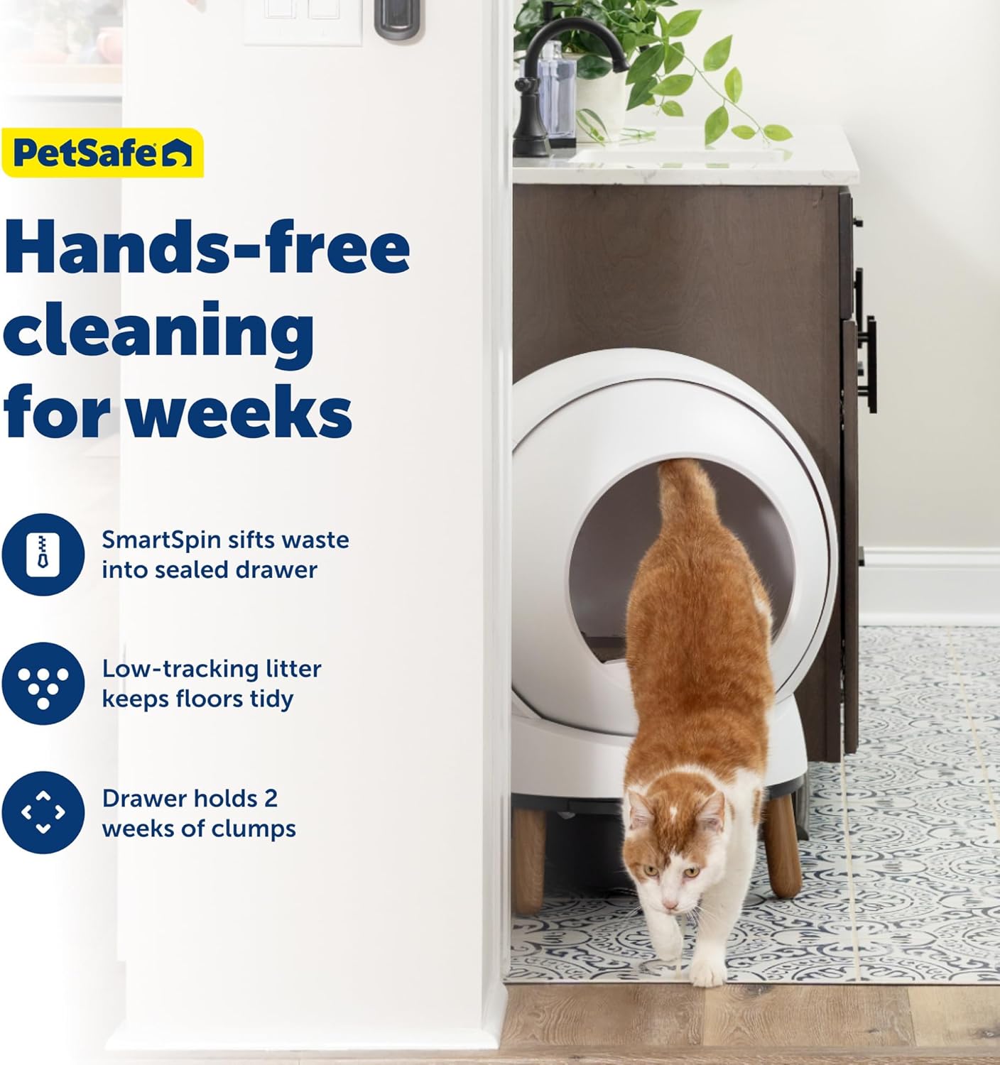 PetSafe ScoopFree SmartSpin Self-Cleaning Cat Litter Box with App Control - Excellent Condition