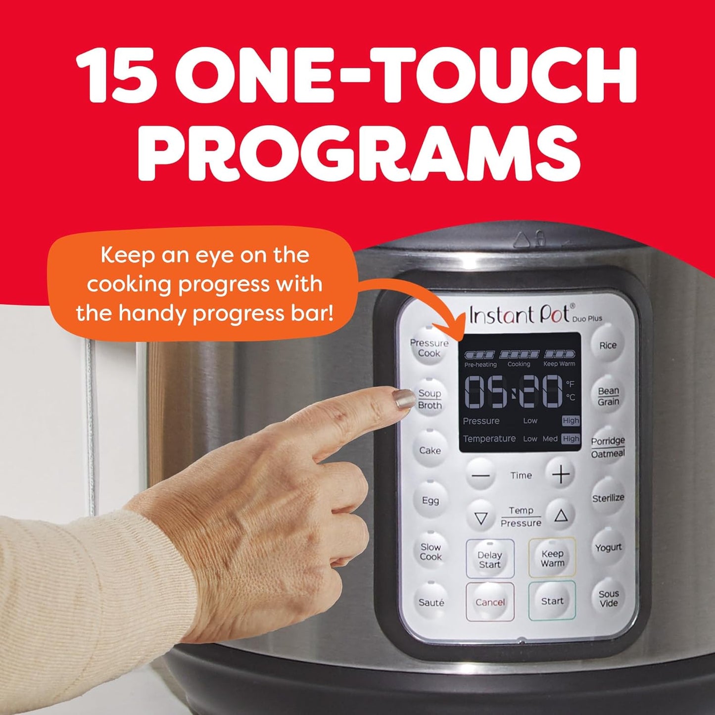 Instant Pot Duo Plus 9-in-1 8L Electric Pressure Cooker with Smart Programs - New Condition
