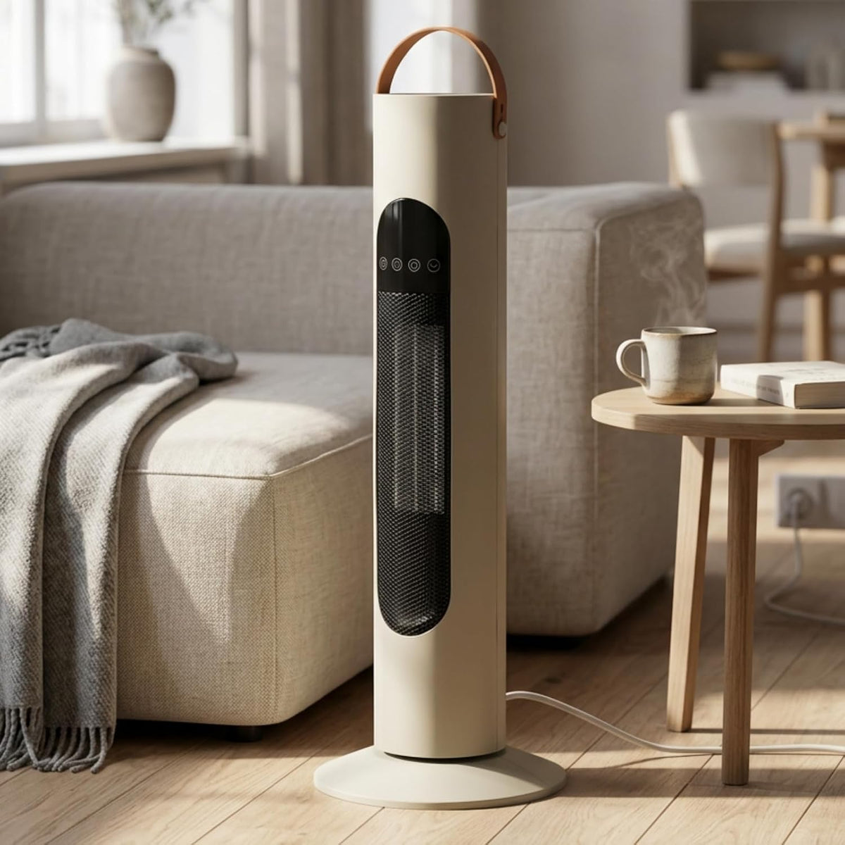 Ausclimate Smart 2000W Medium Tower Heater – Sand - Excellent Condition