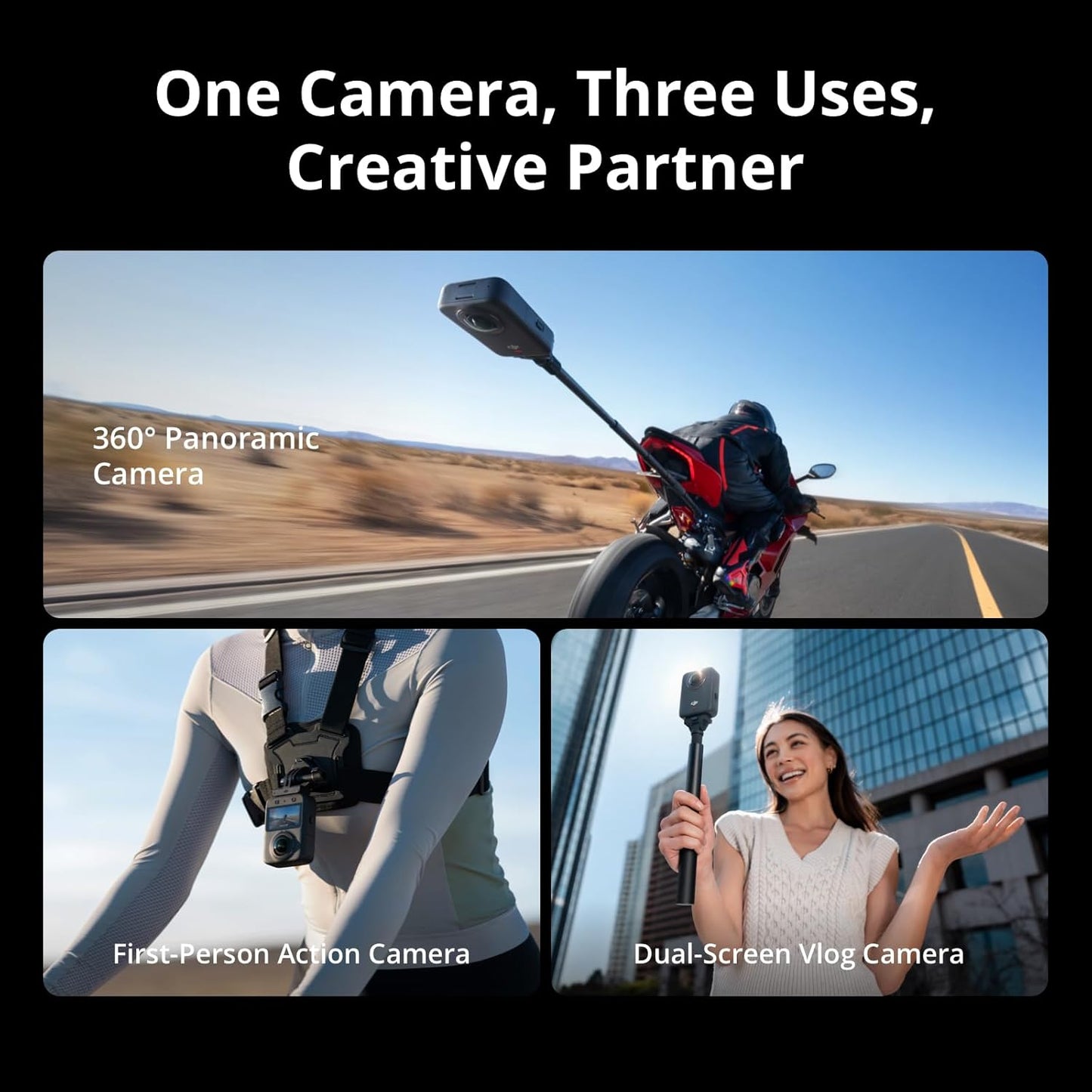 DJI Osmo 360 Adventure Combo 8K 360° Action Camera - Excellent Condition