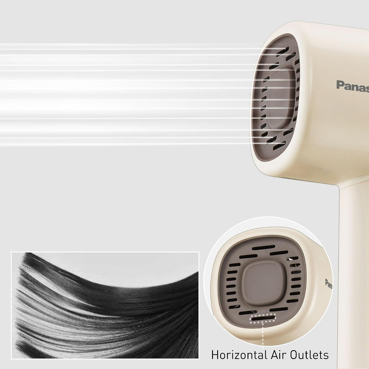 Panasonic Hair Dryer – 430 Million Negative Ions, 104,800 RPM, 2 Speed & 4 Heat Settings - New Condition