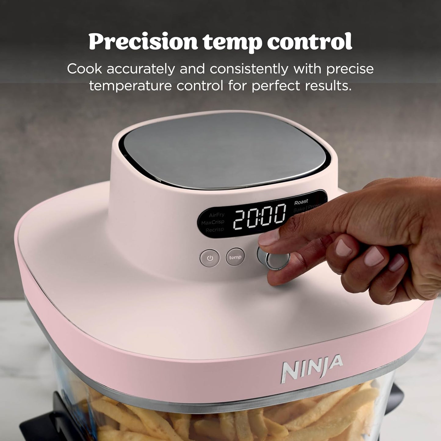 Ninja Crispi Pro AS101PKANZ 5.7L Glass Air Fryer 6-in-1 Pink - Excellent Condition