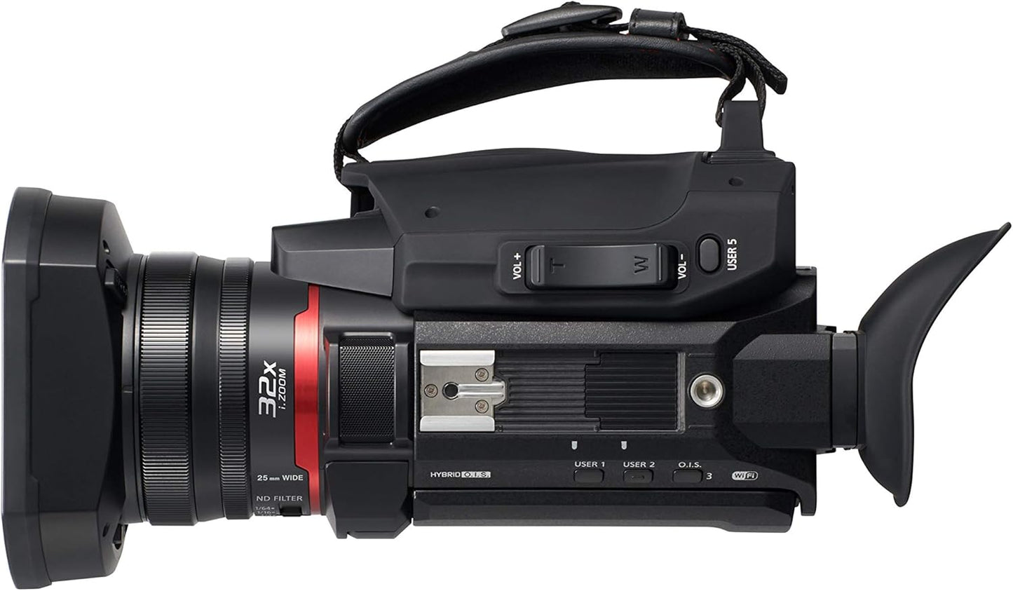 Panasonic X1500 4K Versatile Camcorder with 4K 10-bit 60p Recording, Two Manual Loops, FHD Live Streaming and Wi-Fi - New Condition