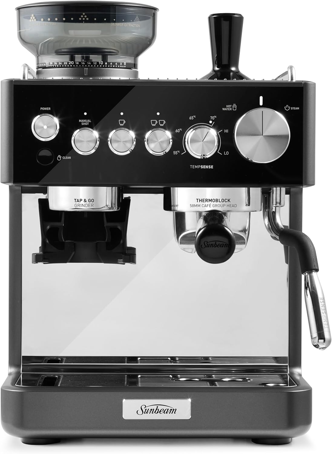 Sunbeam Origins Sense Espresso Machine with Built-In Grinder - Graphite - Excellent Condition