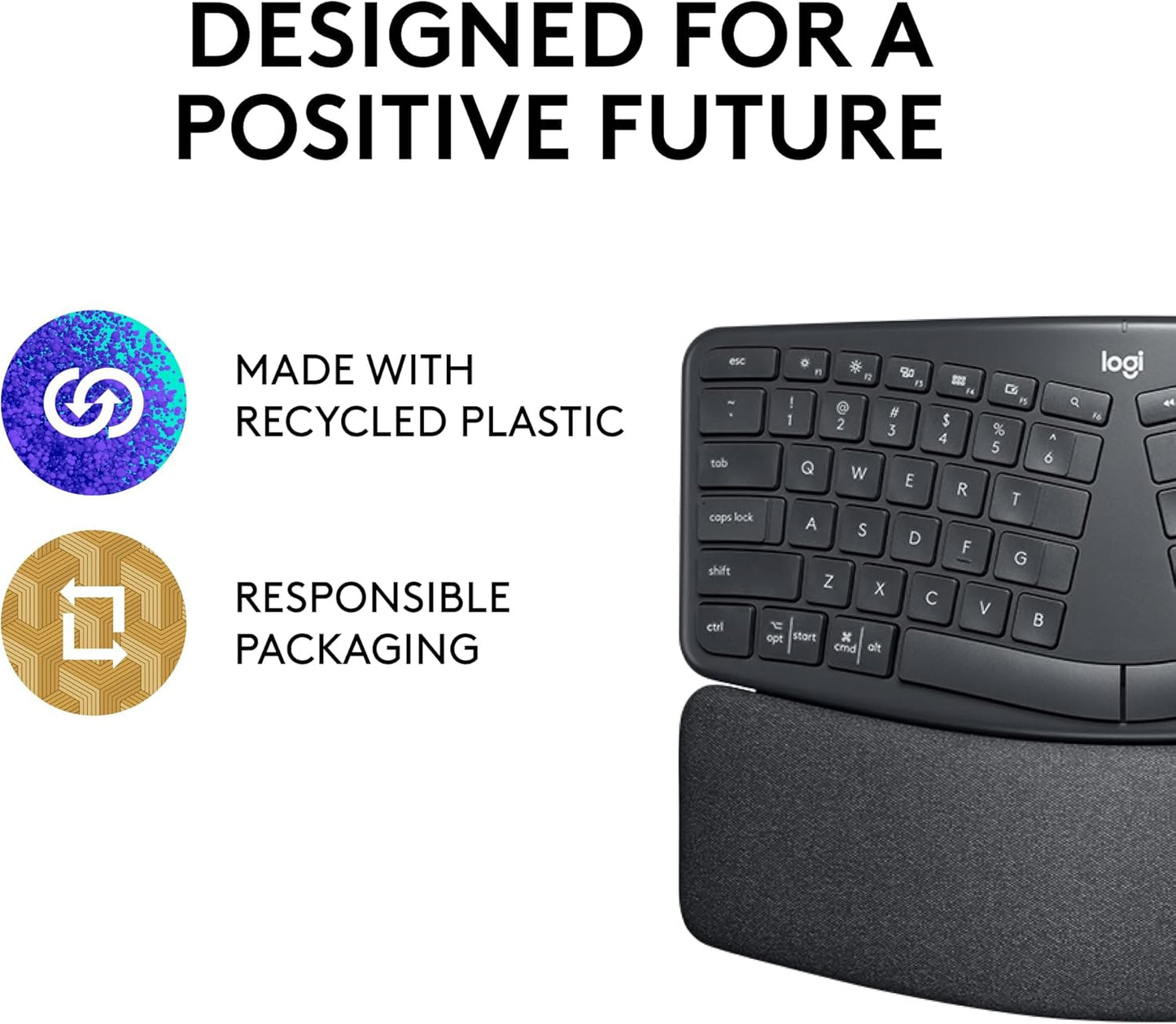 Logitech Ergo K860 Wireless Ergonomic Split Keyboard Graphite - New Condition