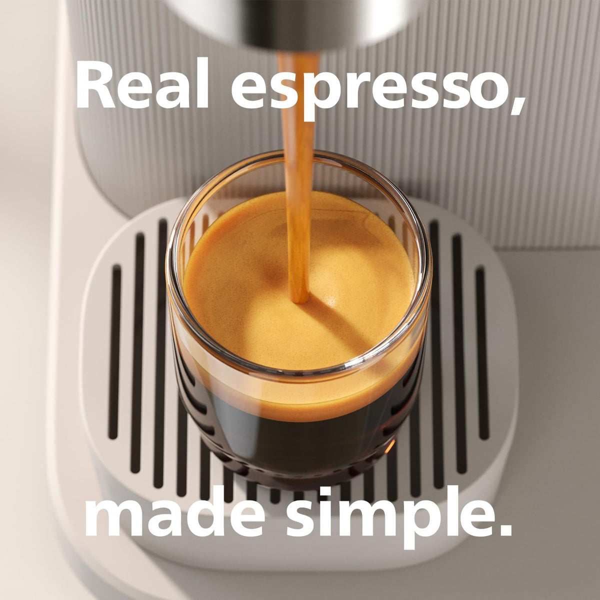 Philips Baristina Espresso Machine – 16 Bar Pressure, Fresh Bean Brewing, Natural White - Excellent Condition