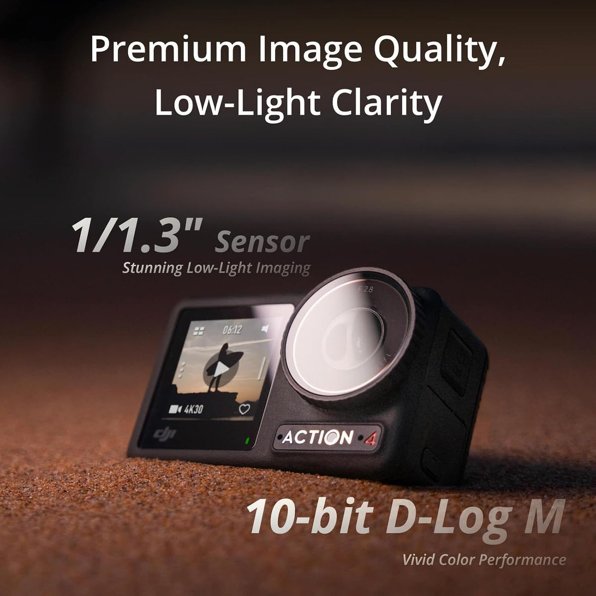 DJI Osmo Action 4 Standard Combo – 4K/120fps, 1/1.3" Sensor - New Condition