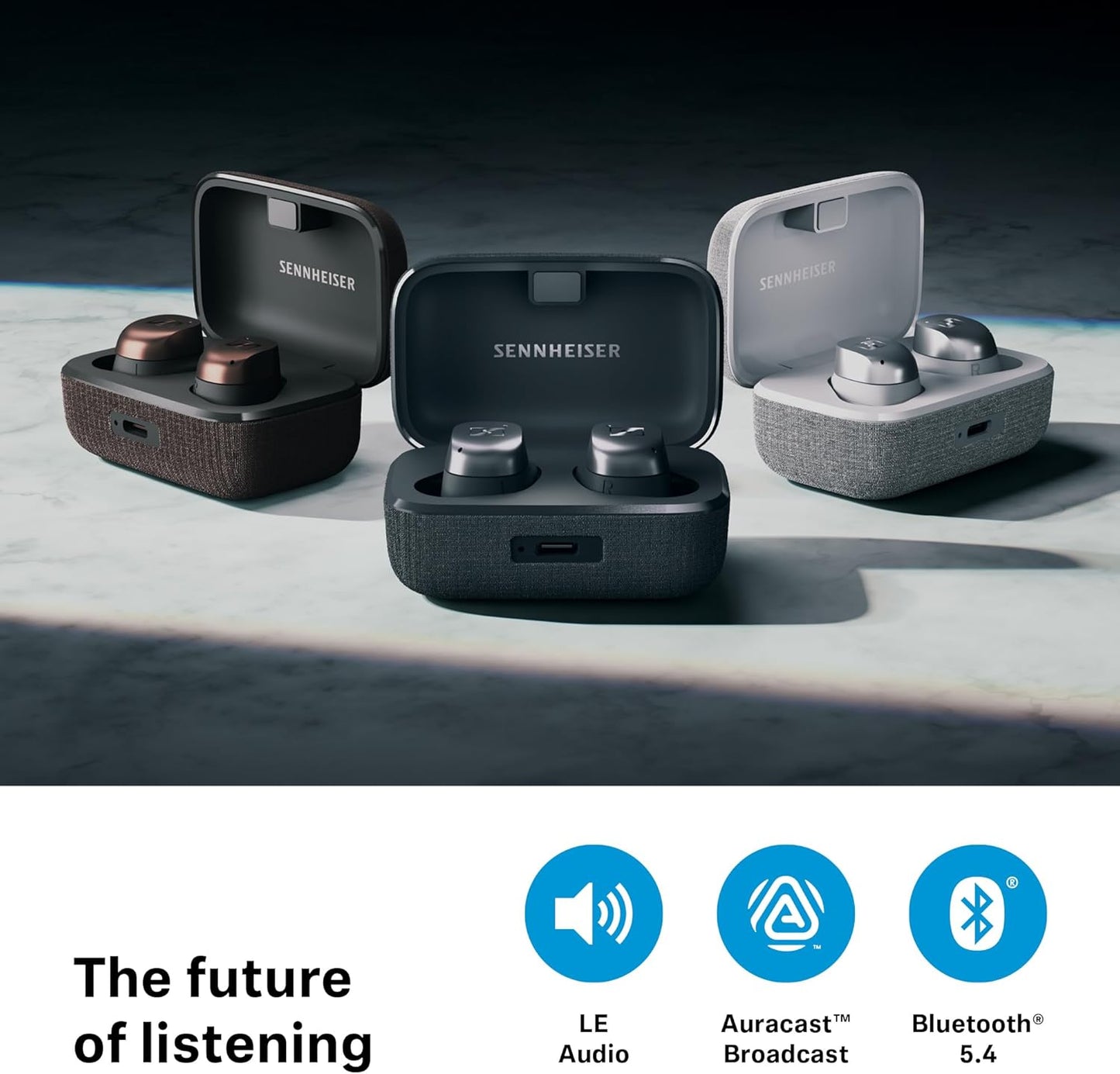 Sennheiser MOMENTUM True Wireless 4 – Smart Bluetooth Earbuds with Adaptive ANC & 30-Hour Battery White Silver - Good Condition