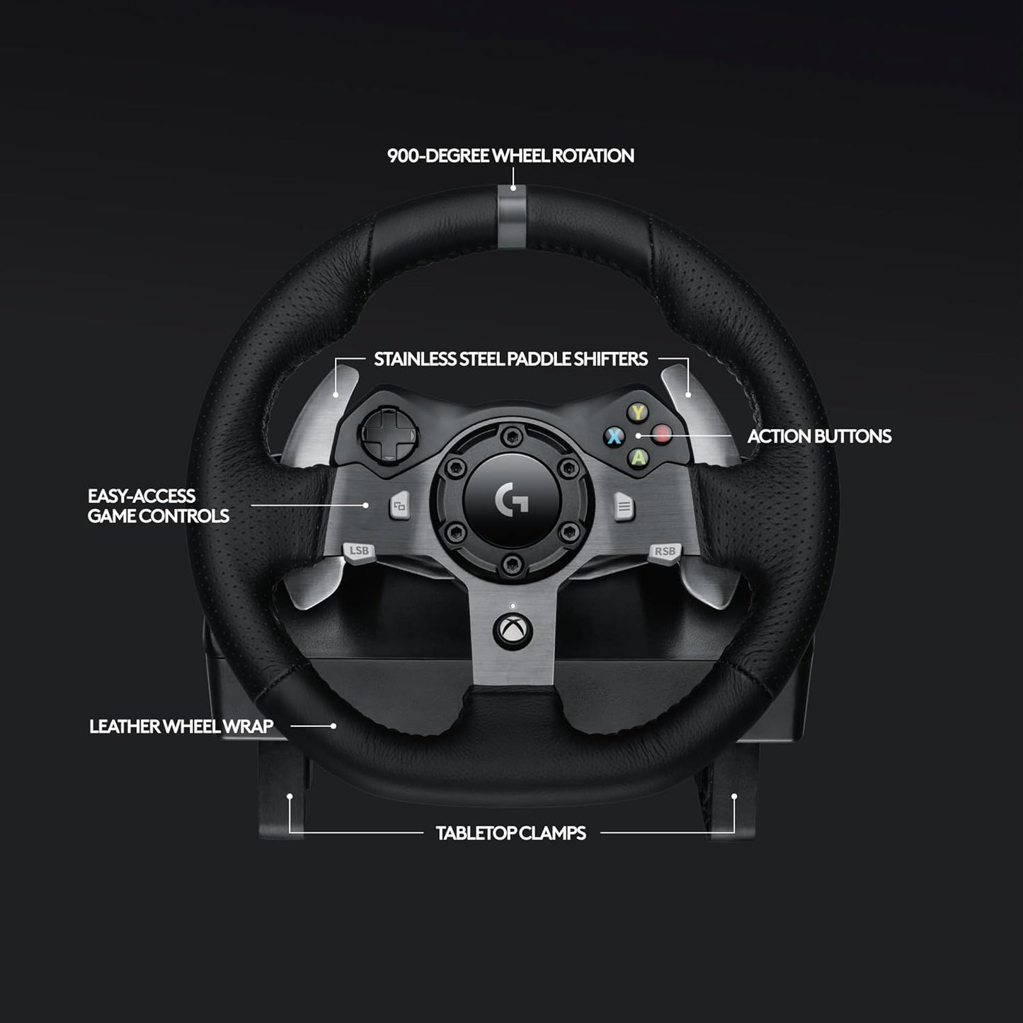 Logitech G920 Driving Force Racing Wheel & Pedals for Xbox & PC - New Condition