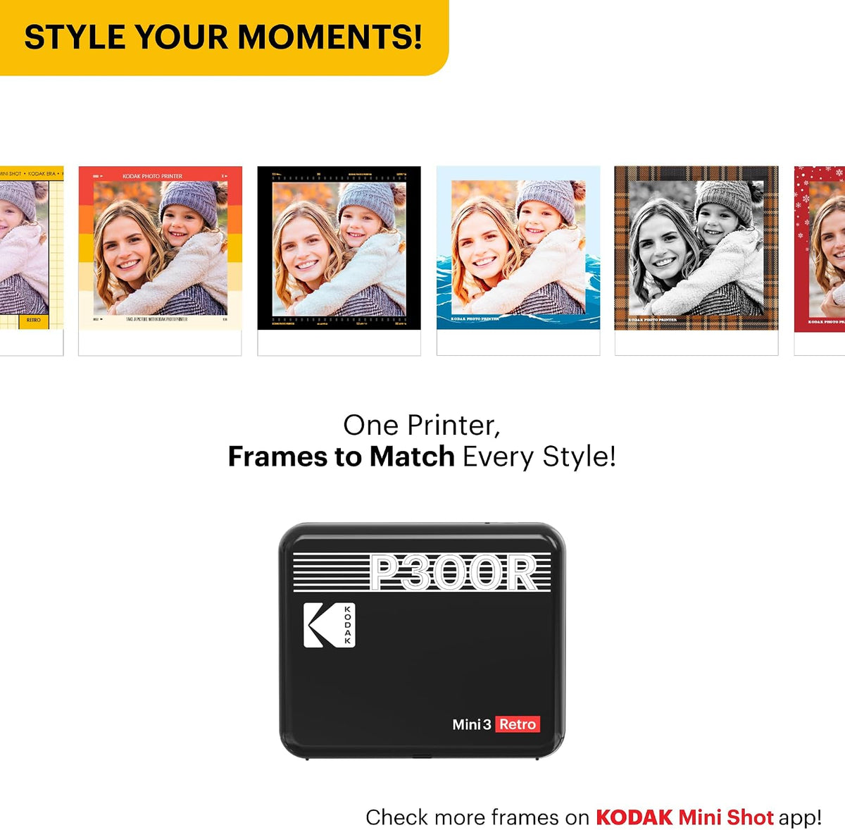 KODAK Mini 3 Retro Instant Photo Printer Bundle Black - New Condition