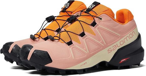 Salomon Speedcross 5 Women's Trail Running & Hiking Shoes – Blooming Dahlia/Black/Vibrant Orange (US 6.5) - New Condition
