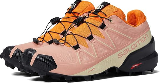 Salomon Speedcross 5 Women's Trail Running & Hiking Shoes – Blooming Dahlia/Black/Vibrant Orange (US 6.5) - New Condition