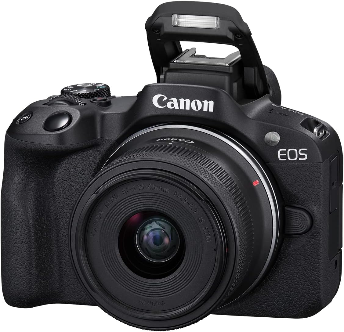 Canon EOS R50 Mirrorless Camera with RF-S 18-45mm Lens – 24.2MP, 4K, Black - New Condition