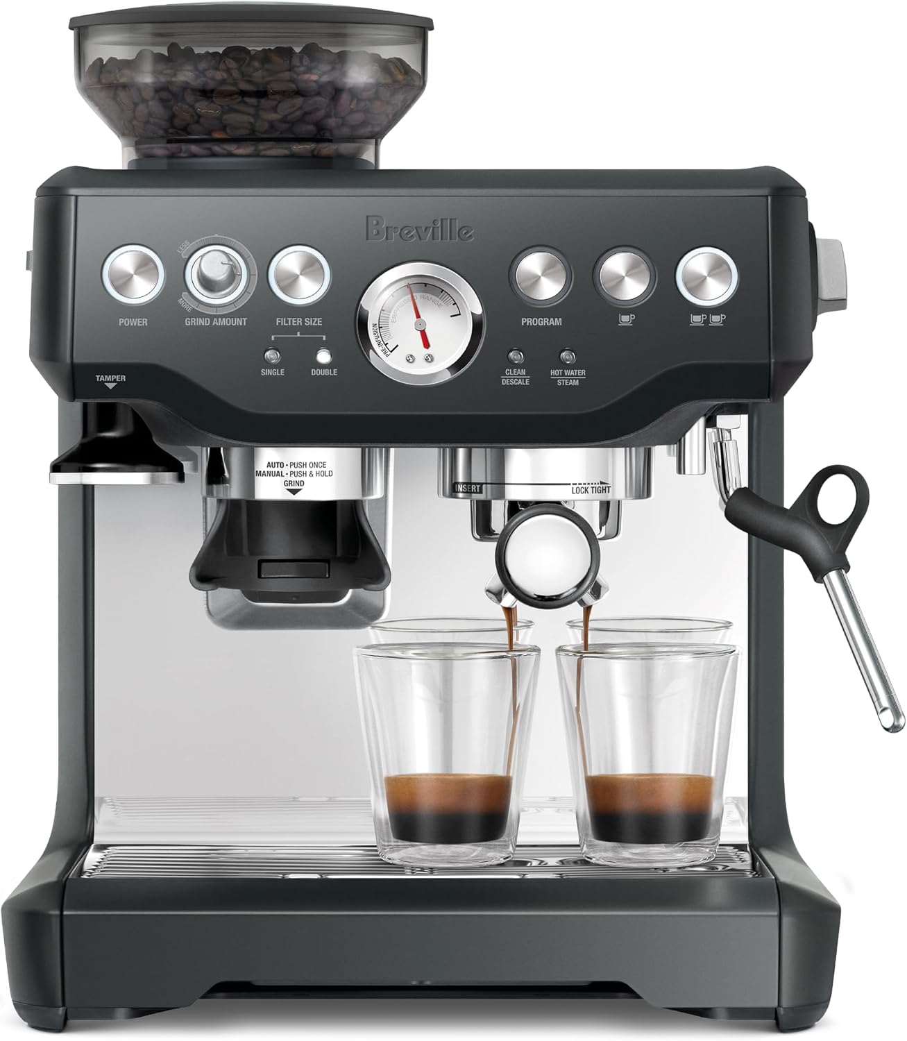 Breville Barista Express Espresso Machine Charcoal BES870CHR - Excellent Condition