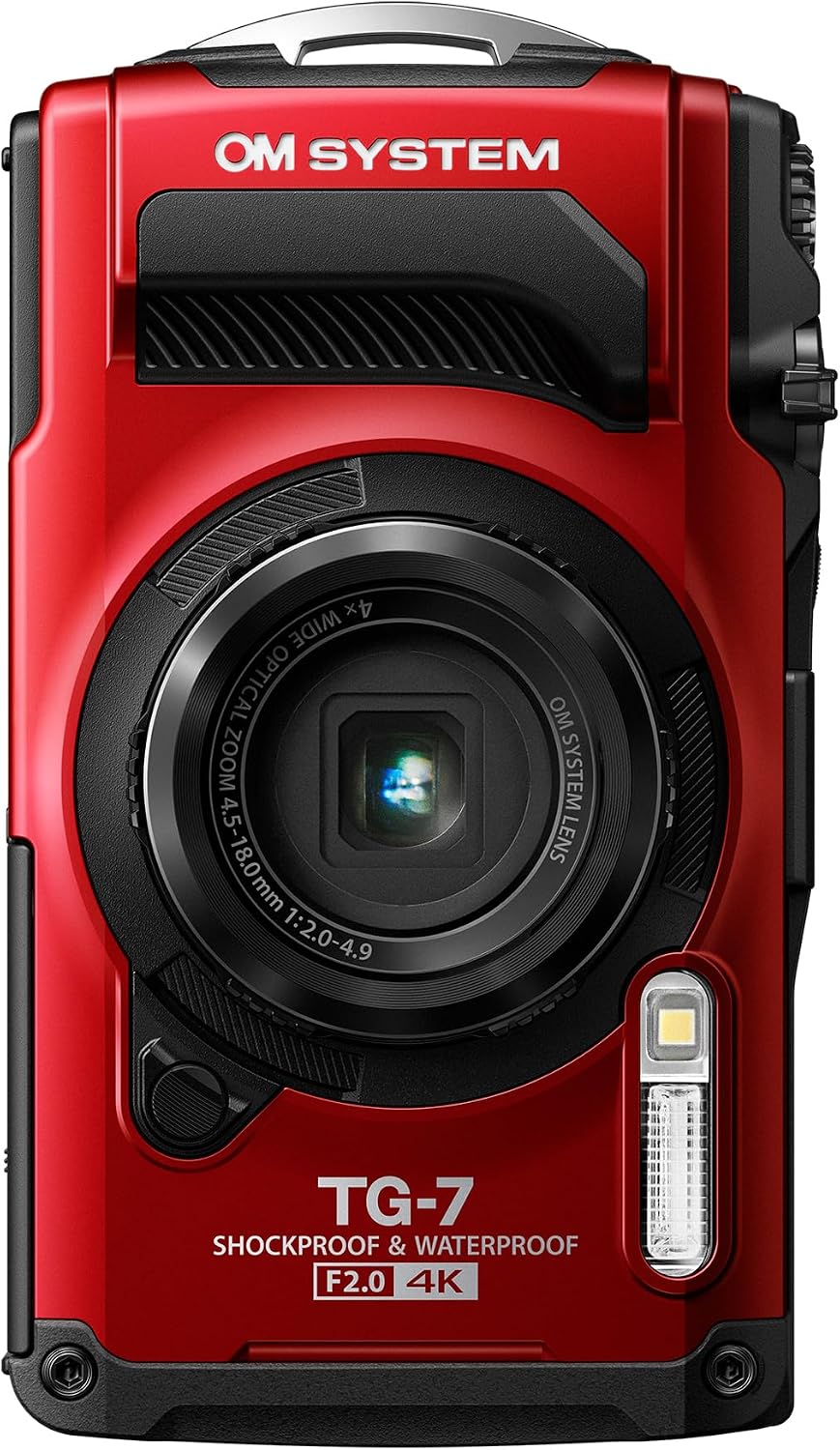 OM SYSTEM TG-7 Tough Camera - Red - Excellent Condition
