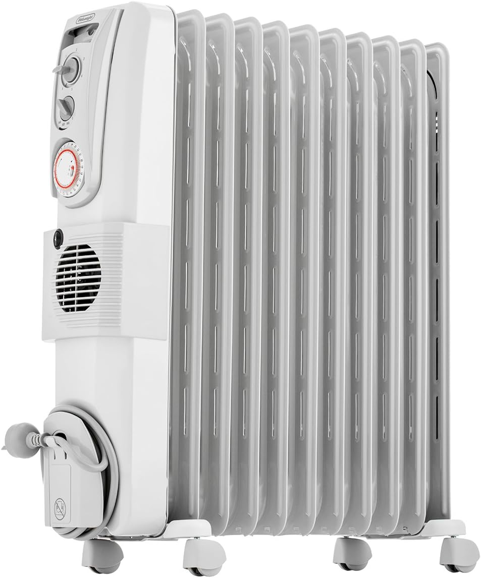 De'Longhi Portable Oil Column Heater 2400W with Timer & Fan - Good Condition