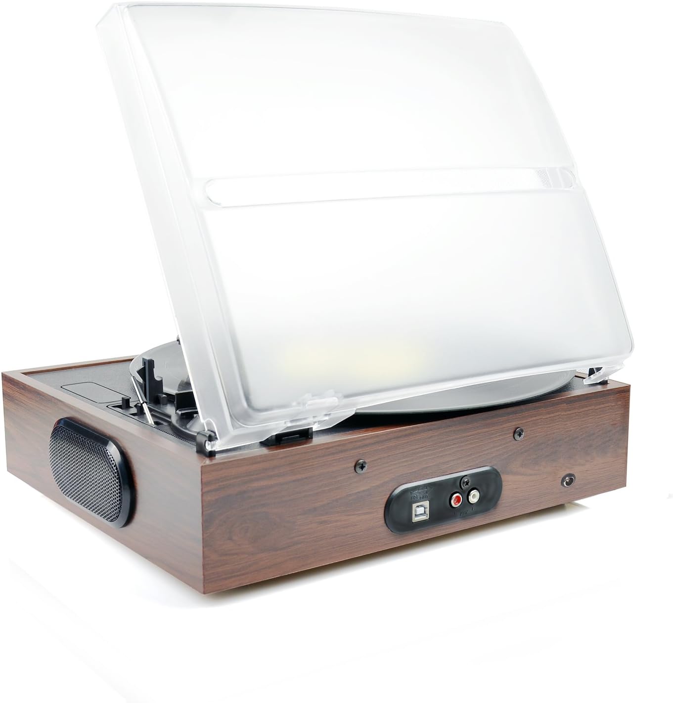 mbeat Wooden 2-in-1 USB Turntable Record Player and Cassette Digital Recorder Built-in Speakers - New Condition
