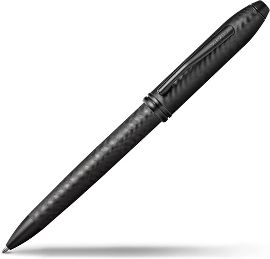 Cross Townsend PVD Micro-Knurl Ballpoint Pen, Black - New Condition