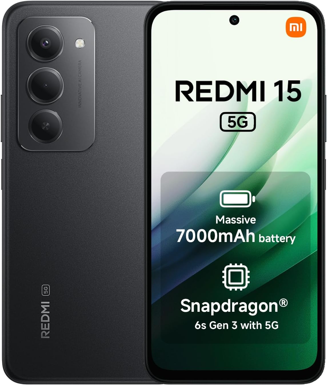Xiaomi Redmi 15 5G 256GB Smartphone 6.9" 7000mAh Black - Excellent Condition