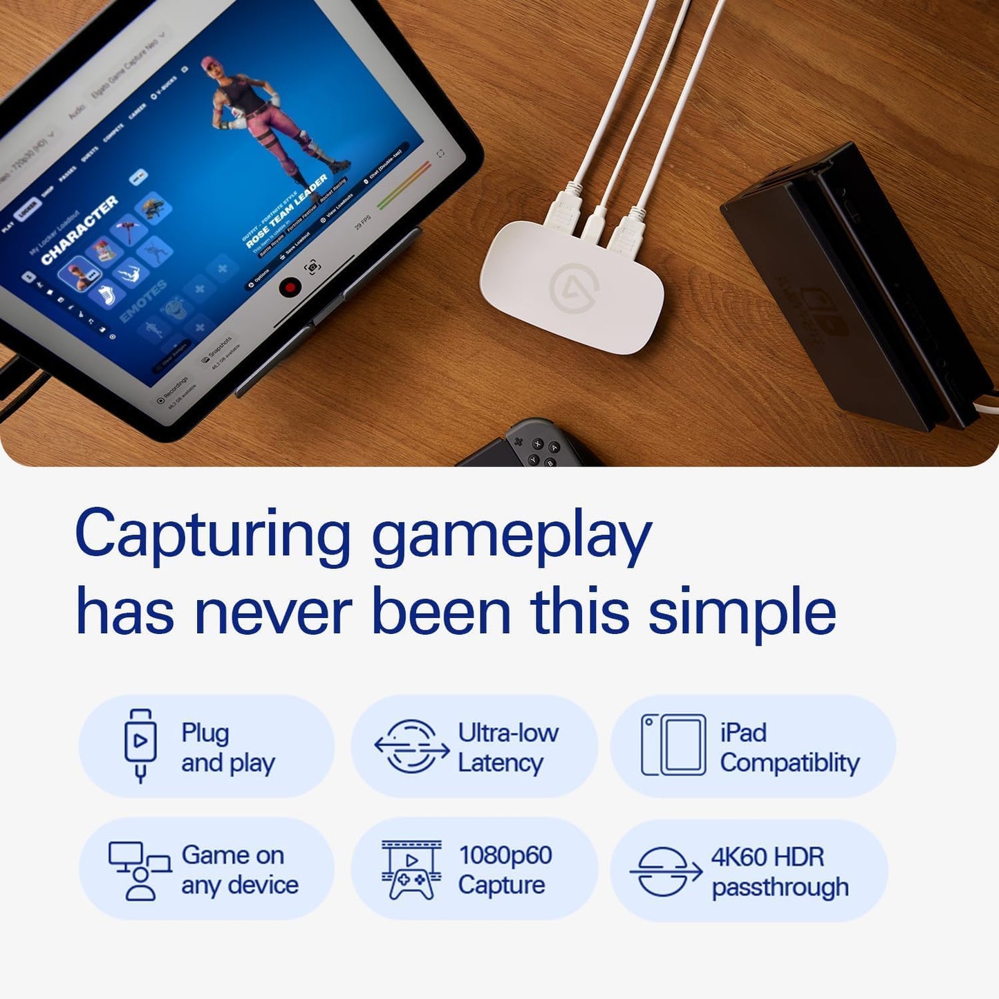 Elgato Game Capture Neo USB Capture Card 4K60 HDR Passthrough 1080p60 - Excellent Condition