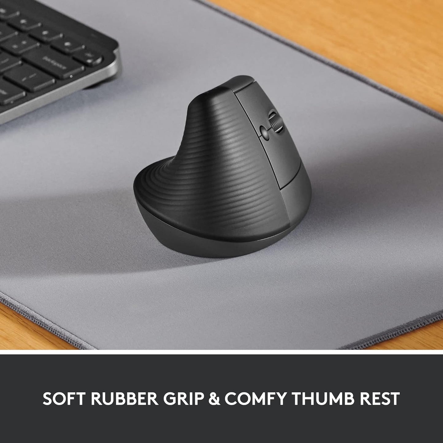 Logitech Lift Vertical Ergonomic Wireless Mouse – Graphite - New Condition