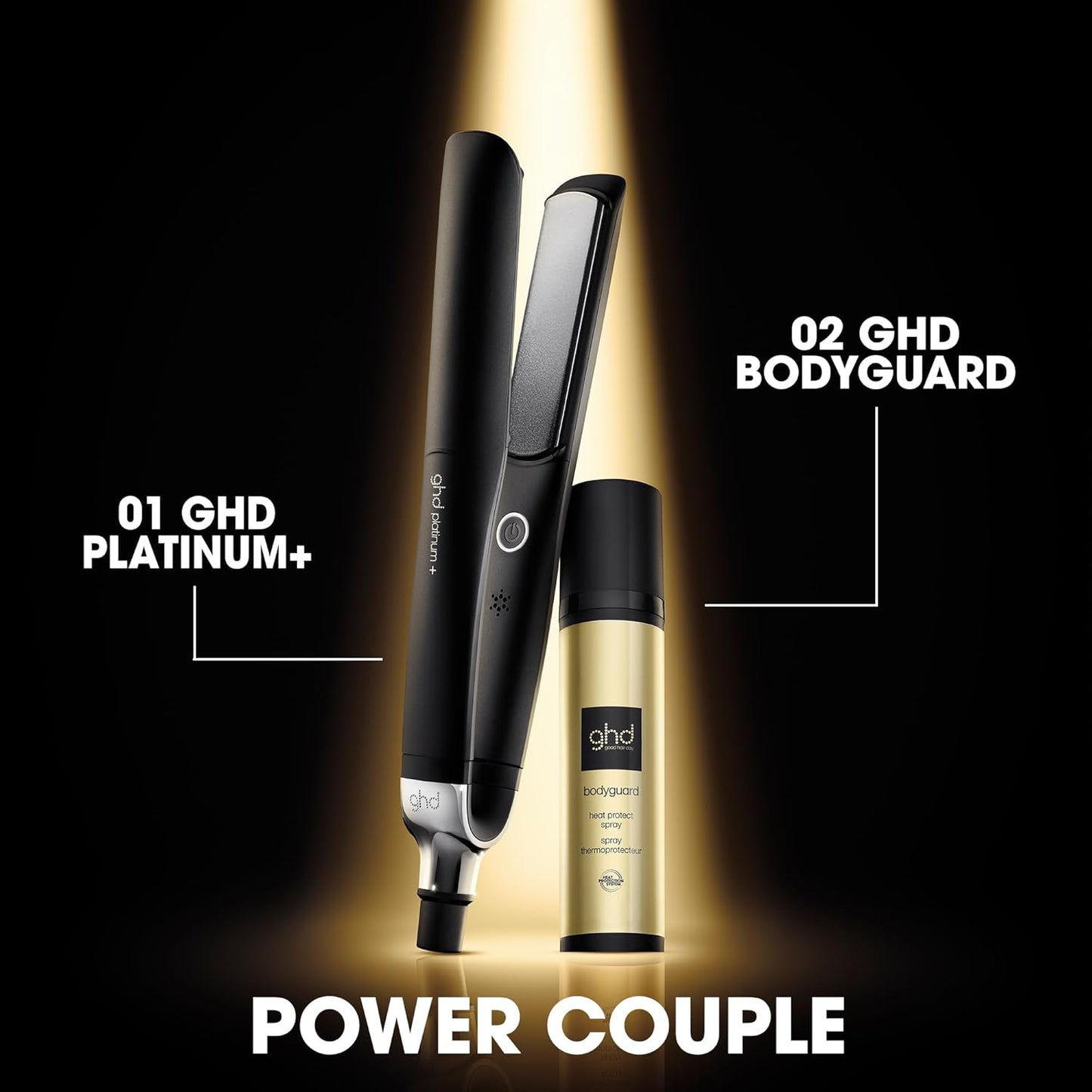 ghd Platinum+ Smart Hair Straightener & Curler with Ultra-Zone Technology - Black - New Condition