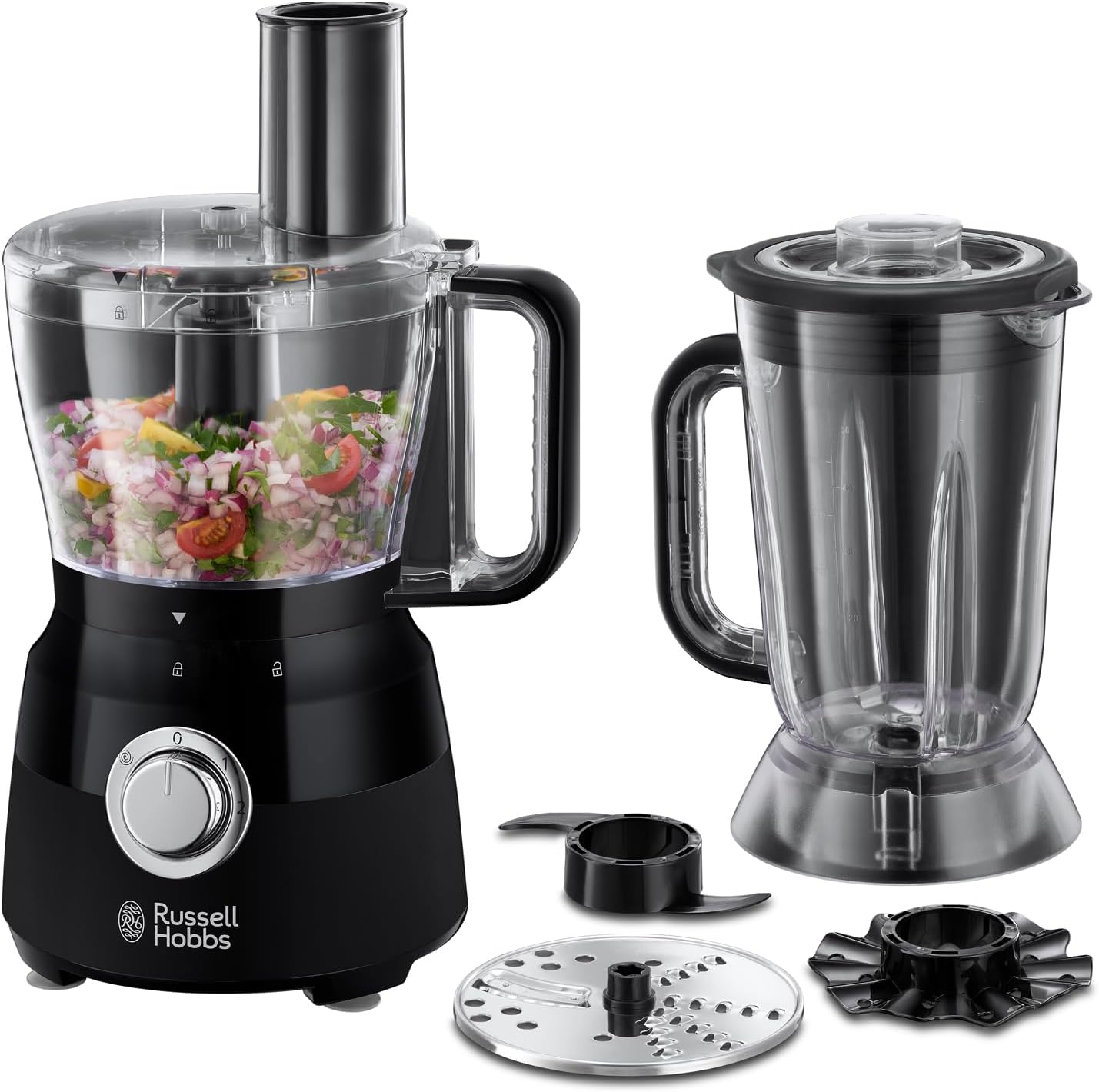 Russell Hobbs RHFP5BLK Desire Food Processor 1.5L 600W - Good Condition
